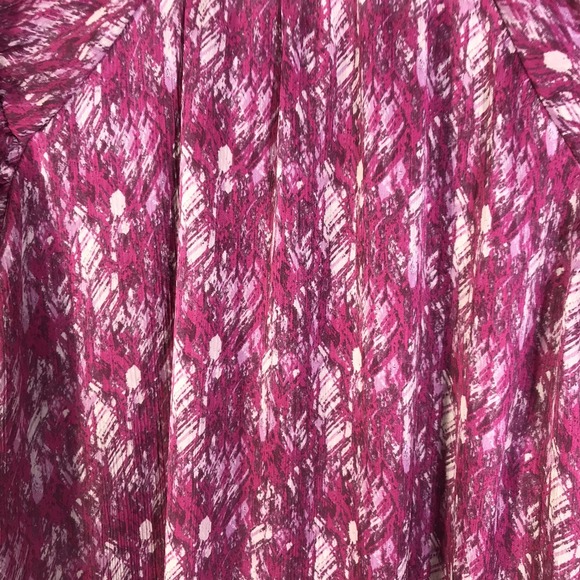 Ophelia Roe Blouse Women's XL Long Sleeve Pink Ruffle Sheer Business Casual Work - Picture 14 of 15